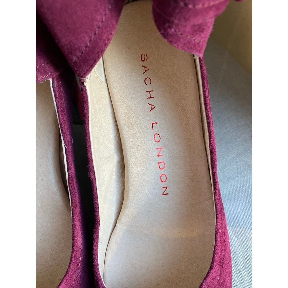 Sacha London Shoes 3" Heels Adjustable Strap Red Burgundy New 9 Platform Pump s5 - Picture 2 of 10